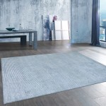 Pasargad Home Edgy Collection Hand-Tufted Silk & Wool Area Rug (10' x 14', Blue)