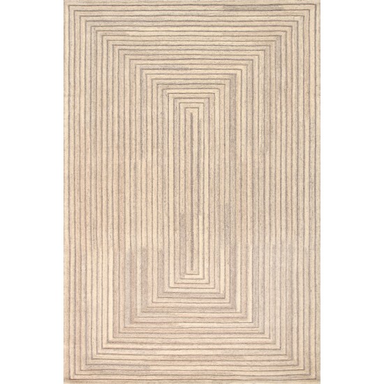 Edgy Hand-TuftedBamboo Silk & Wool Area Rug- 6' 0" X 9' 0" PVCM-06 6X9