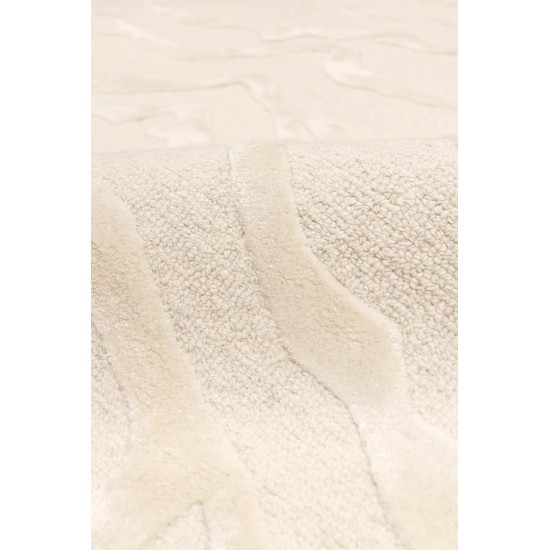 Edgy Hand-TuftedBamboo Silk & Wool Area Rug- 6' 0" X 9' 0" PVCSK-01 6X9