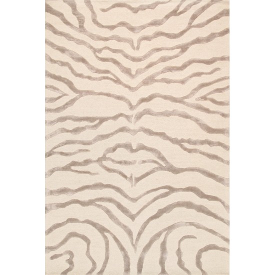 Edgy Hand-TuftedBamboo Silk & Wool Area Rug- 6' 0" X 9' 0" PVCSK-03 6X9