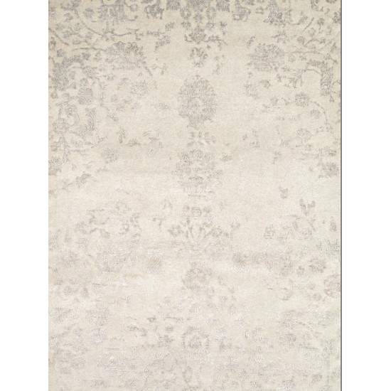 Pasargad Home Transitional Hand-Knotted Silk & Wool Area Rug- 9' 0" X 11' 11"