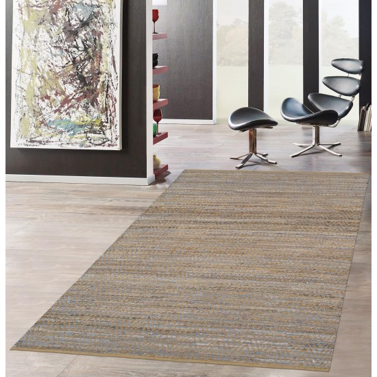 Pasargad Home Sumak Collection Hand-Knotted Hemp Area Rug- 5' 0" X 8' 0"