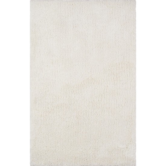 Area Rug Modern Hand-Tufted Polyester, cotton Ivory 5' 0" X 8' 0"