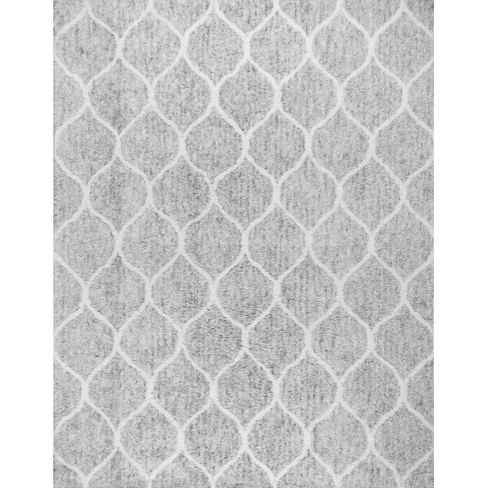 Pasargad Home Moroccan Hand-Woven Poly and Cotton Area Rug- 8' 0" X 10' 0"