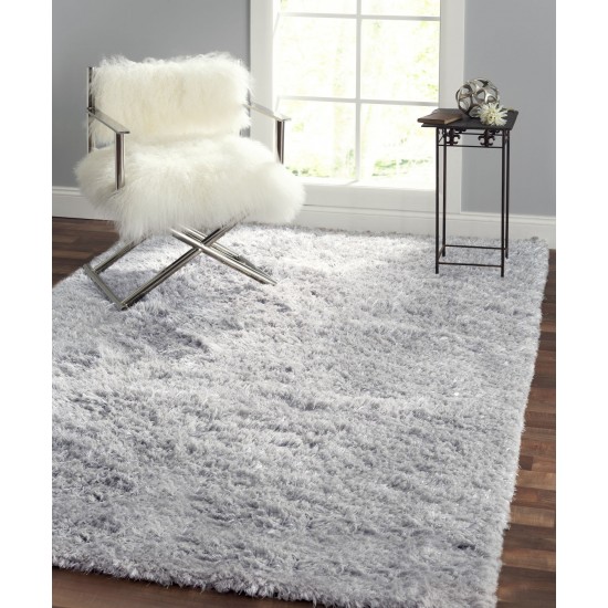 Pasargad Paris Shag Hand-Woven Poly & Cotton Shaggy Area Rug- 8' 0" X 10' 0"