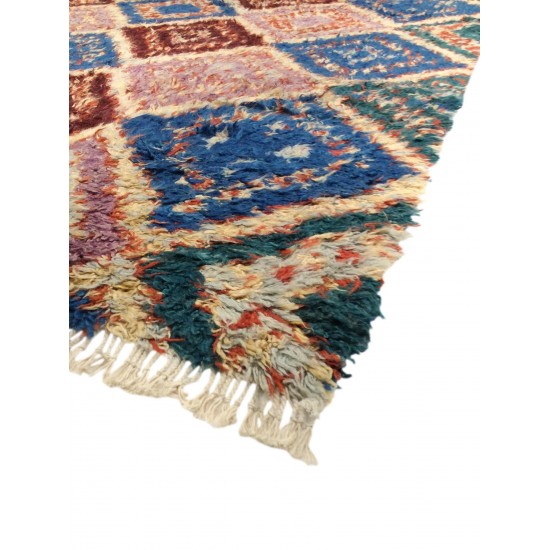 Pasargad Home Moroccan Hand-Knotted Lamb's Wool Area Rug- 5' 5" X 8' 5"