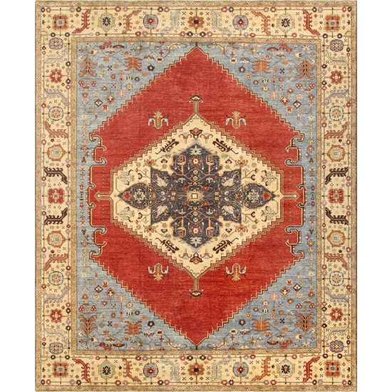 Pasargad Home Serapi Hand-Knotted Lamb's Wool Area Rug-12' 2" X 15' 2"