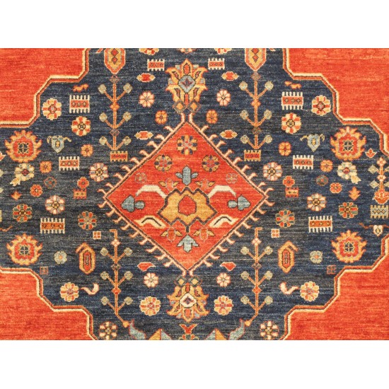 Pasargad Home Serapi Hand-Knotted Lamb's Wool Area Rug- 12' 1" X 15' 1"