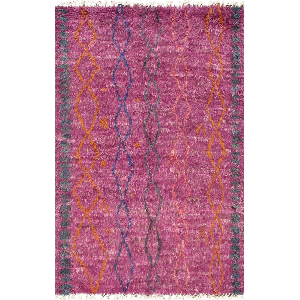 Pasargad Home Casablanca Moroccan Hand-Knotted Wool Area Rug- 5' 2" X 7' 9" Pasargad Home Casablanca Moroccan Hand-Knotted Wool Area Rug- 5' 2" X 7' 9"