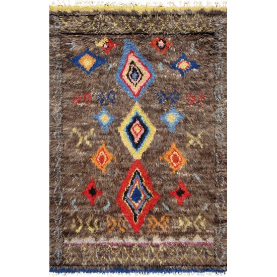 Pasargad Home Casablanca Collection Hand-Knotted Wool Area Rug- 5'10" X 8'10"