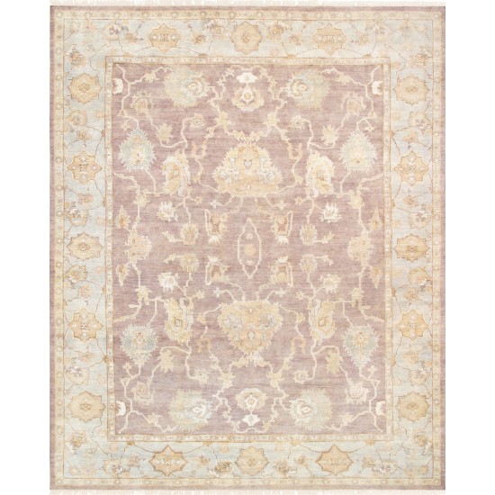 Pasargad Home Oushak Hand-Knotted Lamb's Wool Area Rug- 9' 3" X 11' 10"