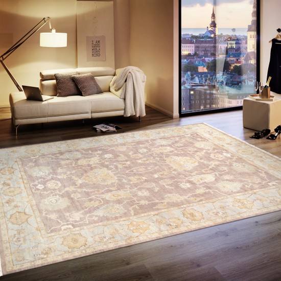 Pasargad Home Oushak Hand-Knotted Lamb's Wool Area Rug- 9' 3" X 11' 10"