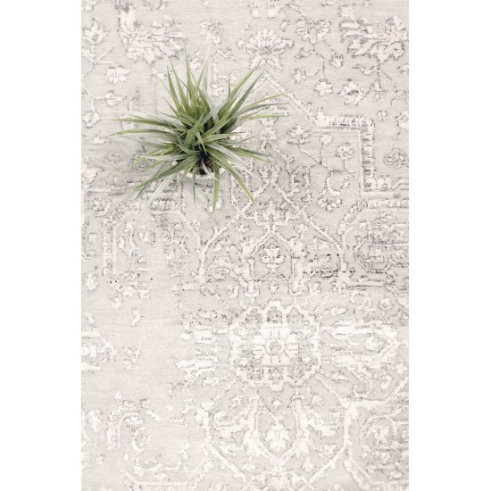 Pasargad Home Transitiona Hand-Knotted Silk & Wool Area Rug- 9' 0" X 12' 0"