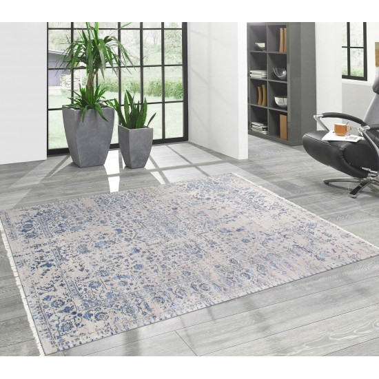 Pasargad Home Transitiona Hand-Knotted Silk & Wool Area Rug- 8' 1" X 10' 1"