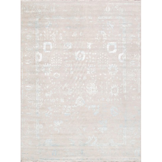 Pasargad Home Transitiona Hand-Knotted Silk & Wool Area Rug-10' 0" X 13' 5"