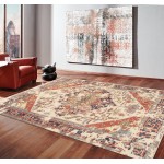 Pasargad Home Serapi Hand-Knotted Wool Area Rug (9'11" X 10' 2", Ivory)