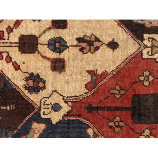 Pasargad Home Vintage Bakhshayesh Multi Lamb's Wool Area Rug- 4' 4" X 6' 5"