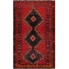 Pasargad Home Vintage Shiraz Collection Red Lamb's Wool Area Rug- 4' 2" X 7' 2"