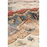 Pasargad Home Serapi Collection Hand-Knotted Rust/Navy Wool Area Rug- 8' x 10'