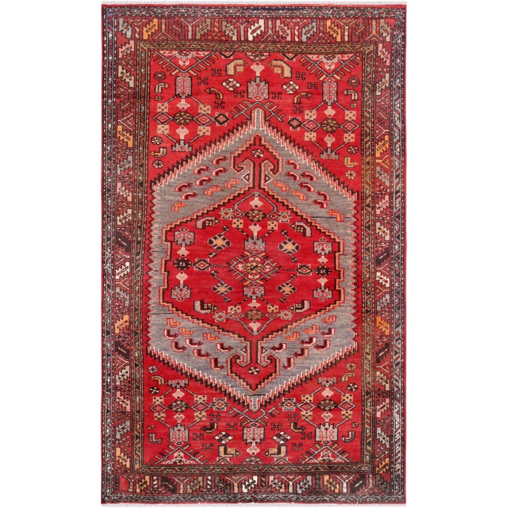 Pasargad Home Vintage Collection Lamb's Wool Area Rug- 4' 3" X 7' 2"