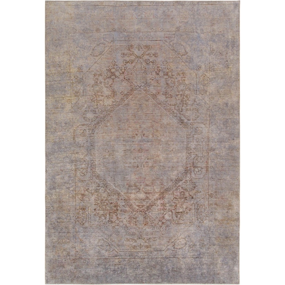 Pasargad Home Vintage Overdye Grey Lamb's Wool Area Rug- 6' 4" X 9' 5"