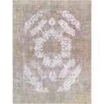 Pasargad Home Vintage Overdye Beige Lamb's Wool Area Rug- 9' 2" X 12' 6"