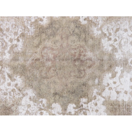 Pasargad Home Vintage Overdye Beige Lamb's Wool Area Rug- 9' 2" X 12' 6"