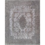 Pasargad Home Vintage Overdye Silver Lamb's Wool Area Rug- 9'11" X 12'11"