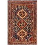 Pasargad Home Vintage Collection Lamb's Wool Area Rug- 4' 1" X 6' 4"