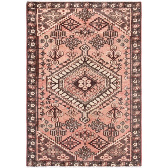 Pasargad Home Vintage Collection Lamb's Wool Area Rug- 4' 3" X 6' 4"