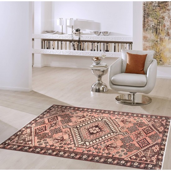 Pasargad Home Vintage Collection Lamb's Wool Area Rug- 4' 3" X 6' 4"