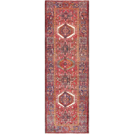 Pasargad Home Vintage Collection Lamb's Wool Runner- 3' 7" X 11' 0"