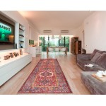 Pasargad Home Vintage Collection Lamb's Wool Runner- 3' 7" X 11' 0"
