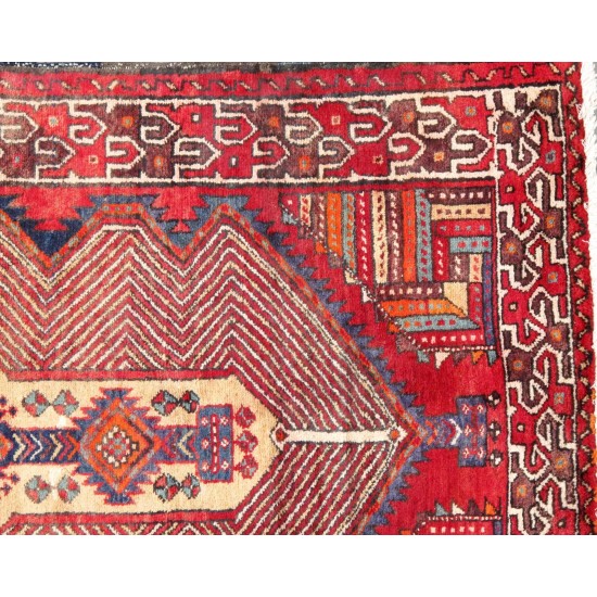 Pasargad Home Vintage Collection Lamb's Wool Runner- 3' 7" X 12' 2"