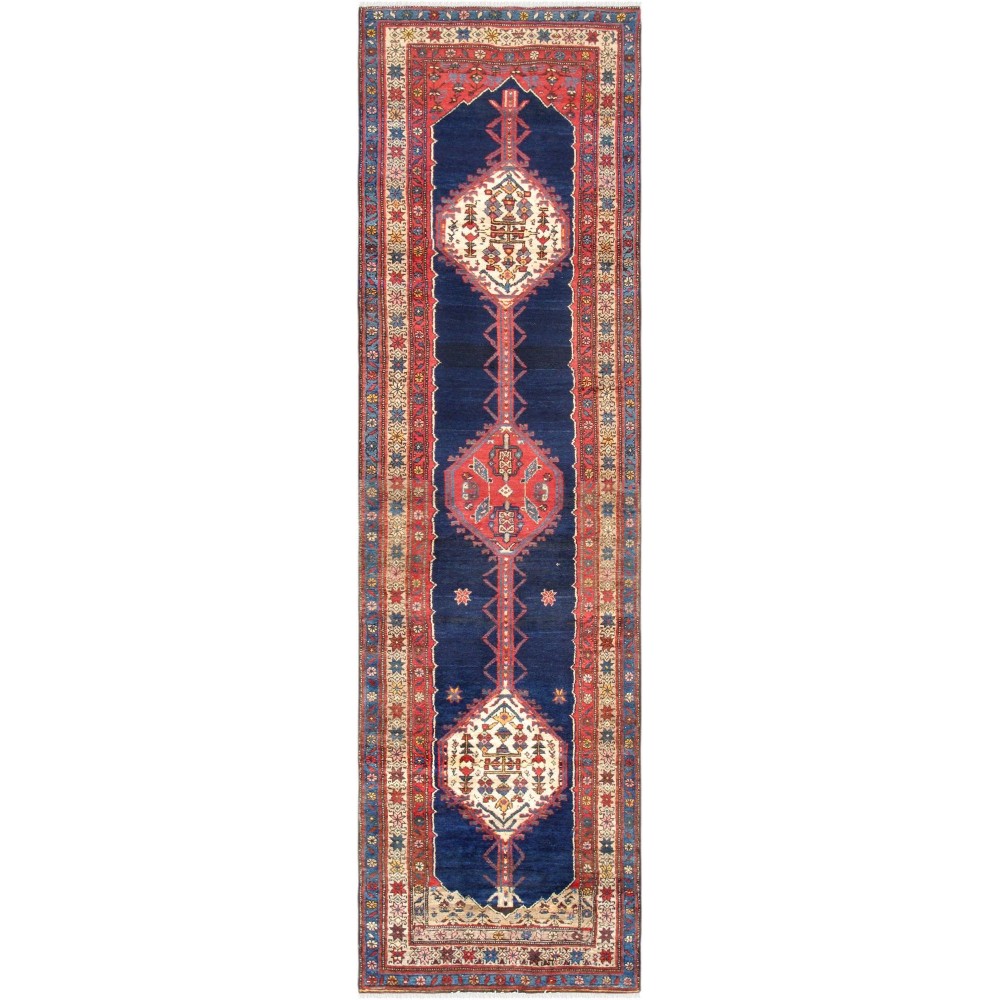 Pasargad Home Vintage Collection Lamb's Wool Runner- 3' 1" X 11' 5"