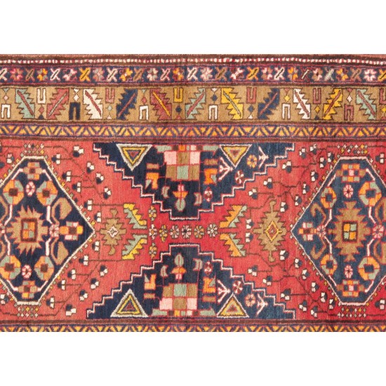 Pasargad Home Vintage Collection Lamb's Wool Area Rug- 3' 1" X 11' 0"