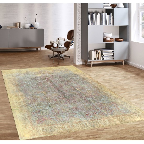 Pasargad Home Overdyes Collection Wool Area Rug- 8' 5" X 11' 5"