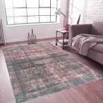 Pasargad Home Overdyes Collection Wool Area Rug- 8'10" X 11' 6"
