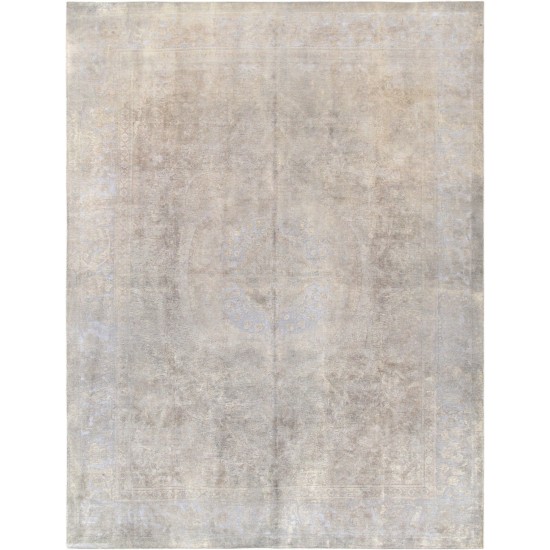 Pasargad Home Overdyes Collection Hand-Knotted Wool Area Rug- 9' 5" X 12' 7"