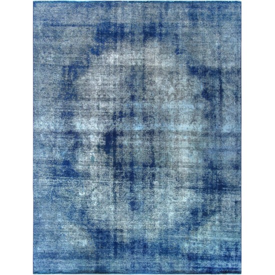 Pasargad Home Overdyes Collection Wool Area Rug- 9' 8" X 12'10"