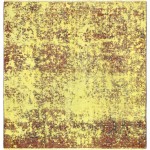 Pasargad Home Vintage Overdye Collection Yellow Wool Area Rug- 4' 0" X 4' 4"