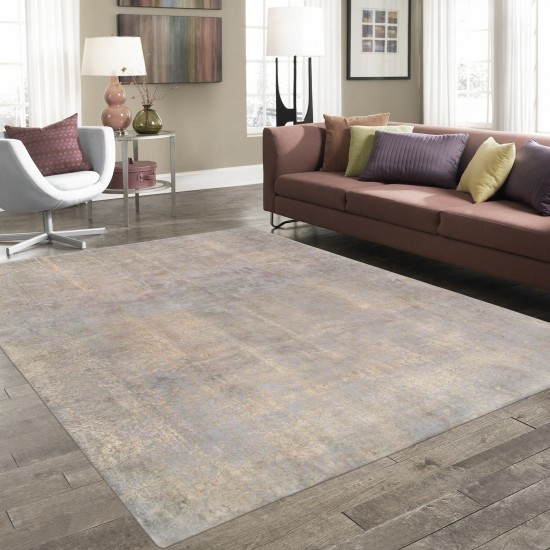 Pasargad Home Overdyes Collection Hand-Knotted Wool Area Rug- 9' 7" X 12' 6"