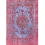 Pasargad Home Overdyes Collection Hand-Knotted Wool Area Rug- 7' 2" X 10' 3"