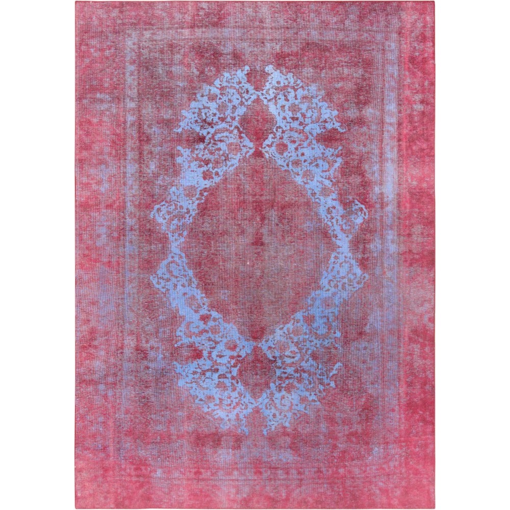 Pasargad Home Overdyes Collection Hand-Knotted Wool Area Rug- 7' 2" X 10' 3"