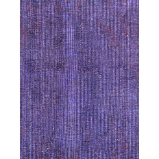 Pasargad Home Vintage Overdye Collection Purple Wool Area Rug- 8' 0" X 10' 6"