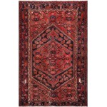 Pasargad Home Vintage Hamadan Collection Rust Wool Area Rug- 4' 3" X 6' 8"