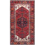 Pasargad Home Vintage Hamadan Collection Rust Wool Area Rug- 4' 4" X 7'10"