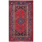 Pasargad Home Vintage Shiraz Collection Rust Wool Area Rug- 4' 1" X 6' 9"