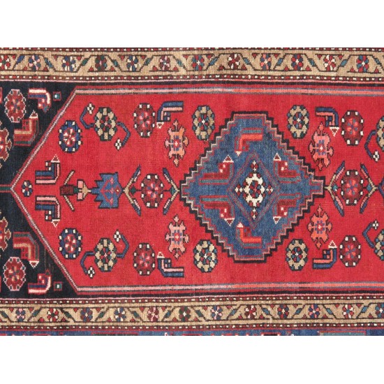 Pasargad Home Vintage Shiraz Collection Rust Wool Area Rug- 4' 1" X 6' 9"