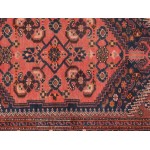 Pasargad Home Vintage Hamadan Collection Rust Wool Area Rug- 4' 4" X 6'11"